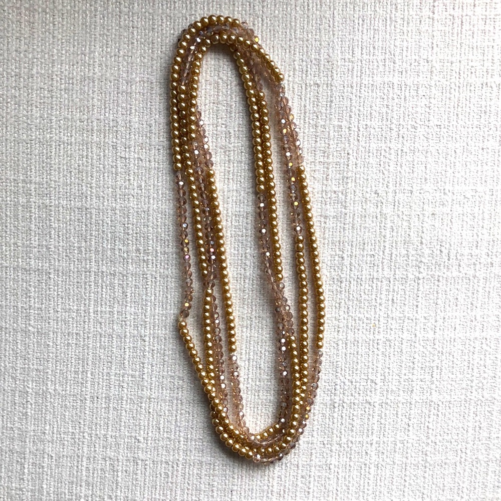 Gold/pink sparkle necklace